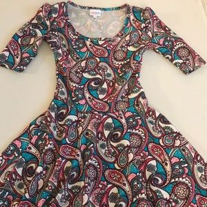 LuLaRoe Nicole Dress XS Vintage HTF Unicorn
